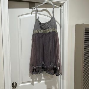 Free people size 12 purple and silver mini dress‎